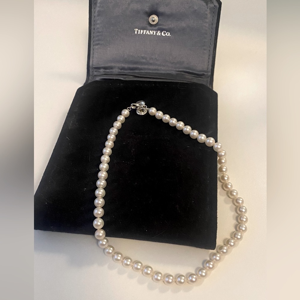 Tiffany & Co. white pearl necklace.